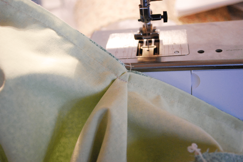 Middle cut on placket is sewn securely