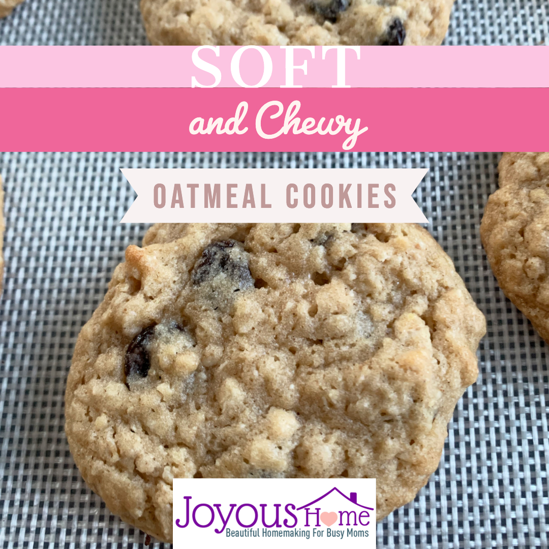 Soft and Chewy Oatmeal Cookies