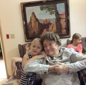 Grandma loves a hug from children