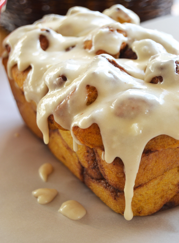 Gooey Pumpkin Cinnamon Swirl Bread! One of our breakfast favorites!