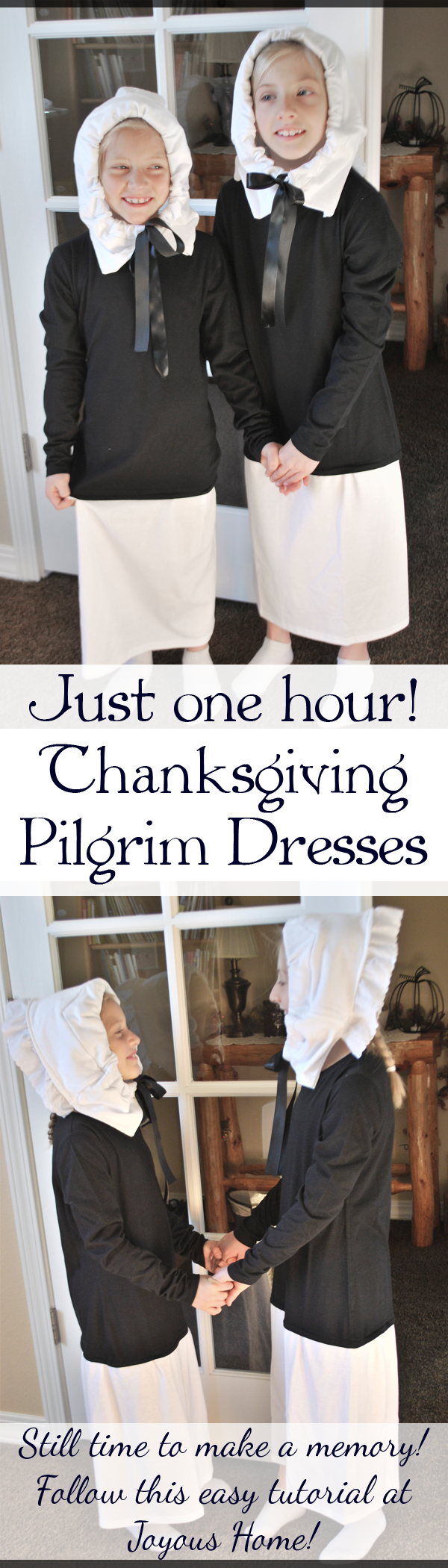 Thanksgiving Pilgrim dresses! Simple, cute and fun! There's still time!