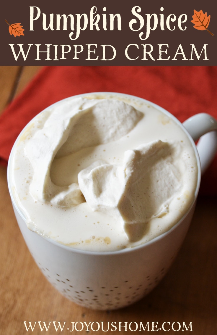 Super creamy, fluffy, homemade pumpkin spice whipped cream... how can you not love that on a chilly day this fall?