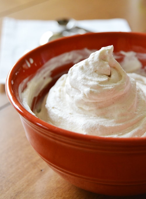 pumpkin spice whipped cream