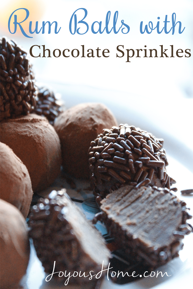 Rum Balls with Chocolate Sprinkles