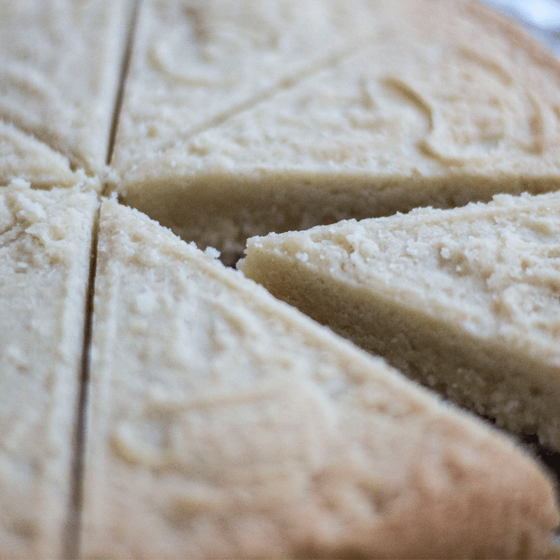 shortbread pan, cut shortbread