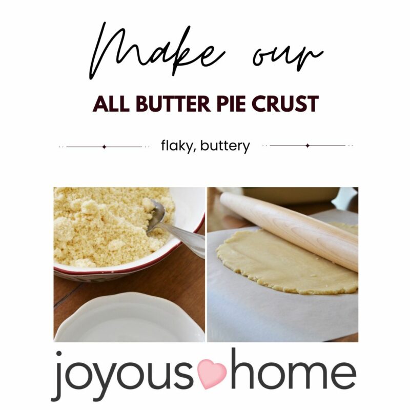 A pie crust recipe that is flaky and delicious from Joyous Home!