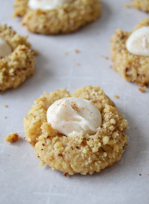 eggnog thumbprint cookies