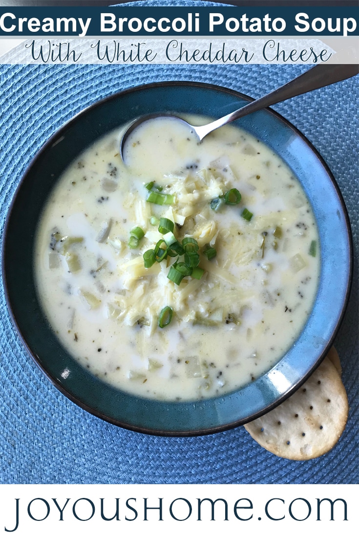 Creamy Broccoli Potato Cheddar Soup
