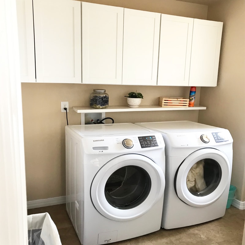 Clean laundry room steps for home sale staging