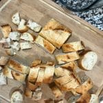 Cubed Baguette Bread French Toast Casserole