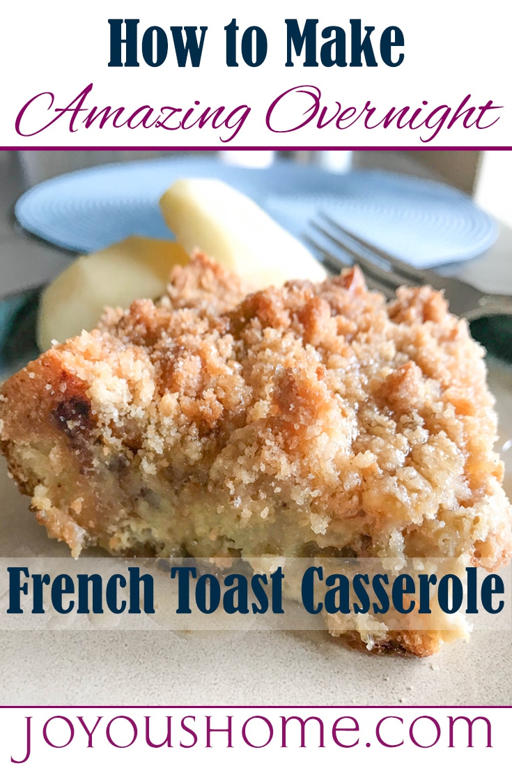 How can you make amazing french toast casserole for breakfast? Baguette bread is the simple key to make a delicious morning treat! | Joyoushome.com