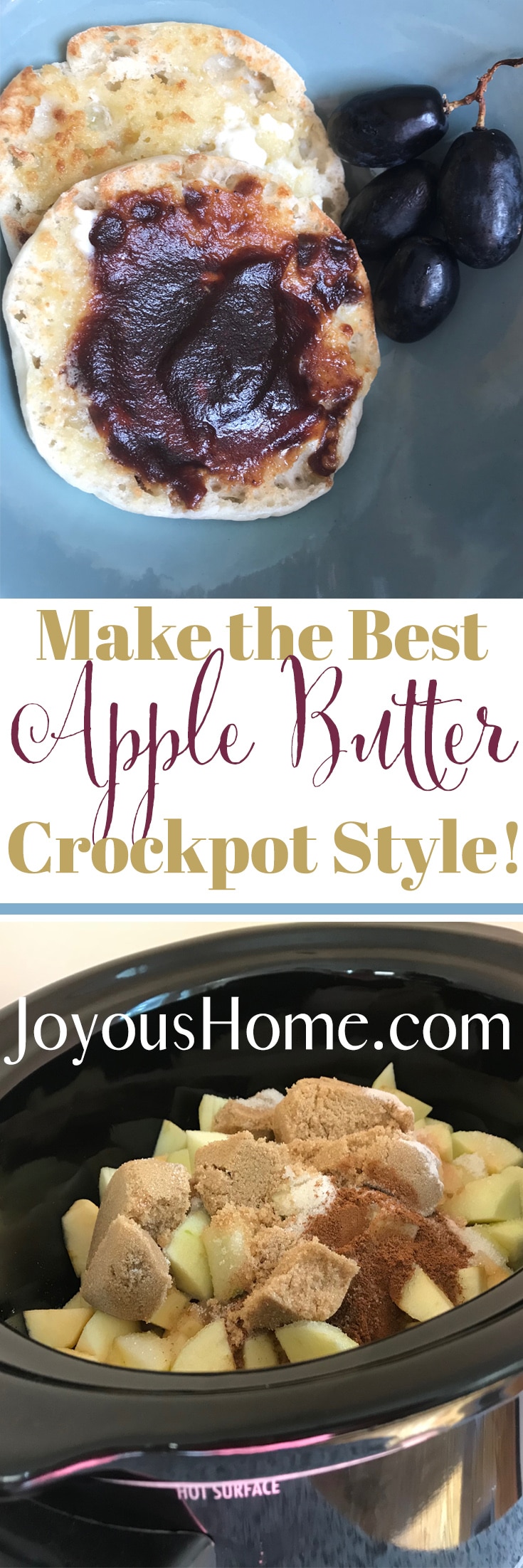 Rich and delicious, this apple butter is very simple using your crockpot and a few ingredients. | JoyousHome.com