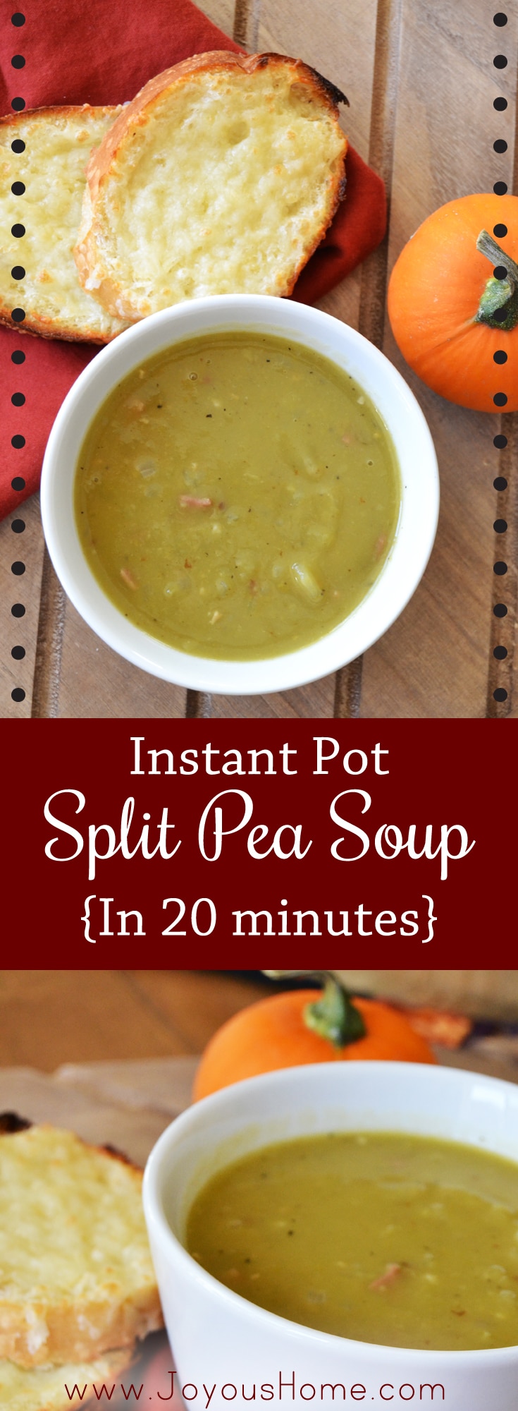 Super simple recipe for perfect split pea soup in 20 minutes!