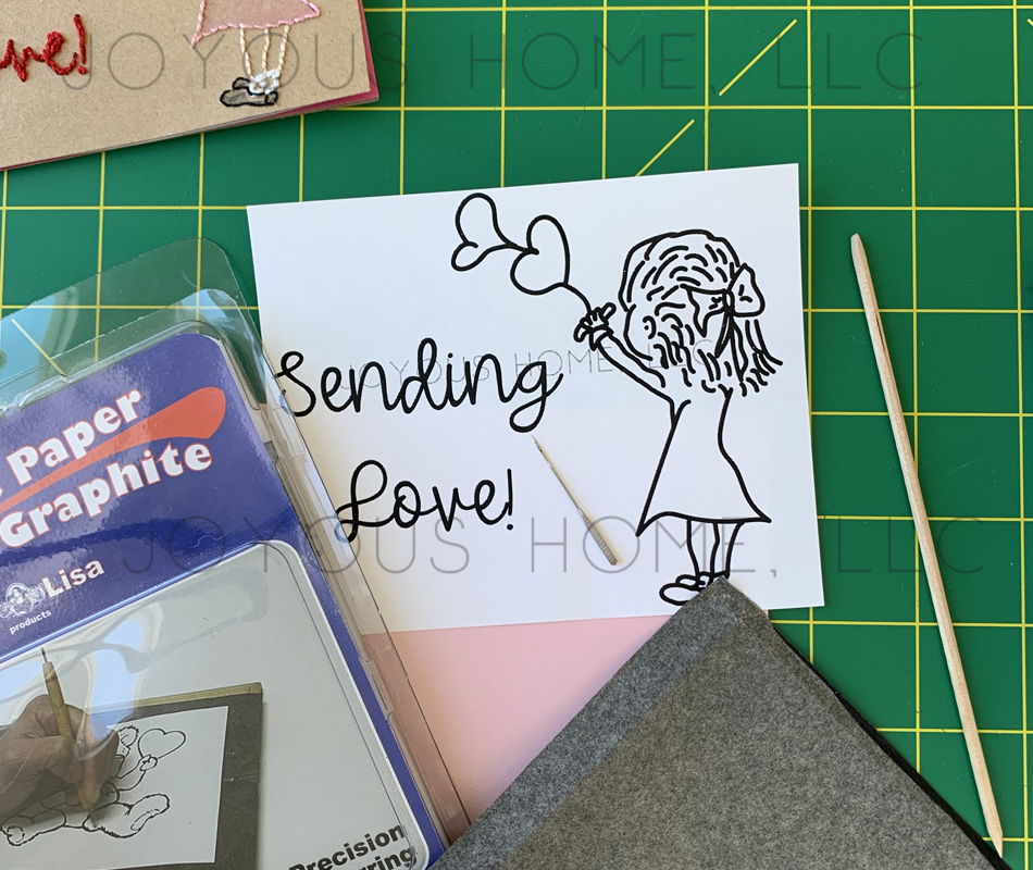 How to Hand Embroider on a Card - Joyous Home