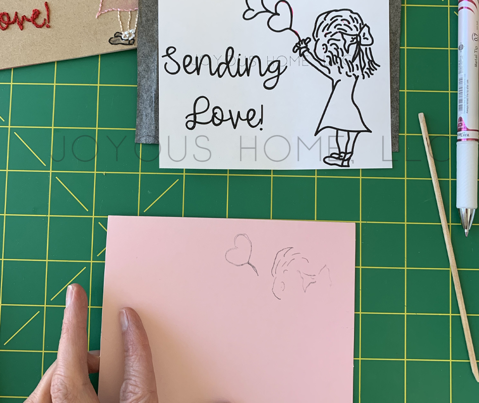 How to Hand Embroider on a Card - Joyous Home