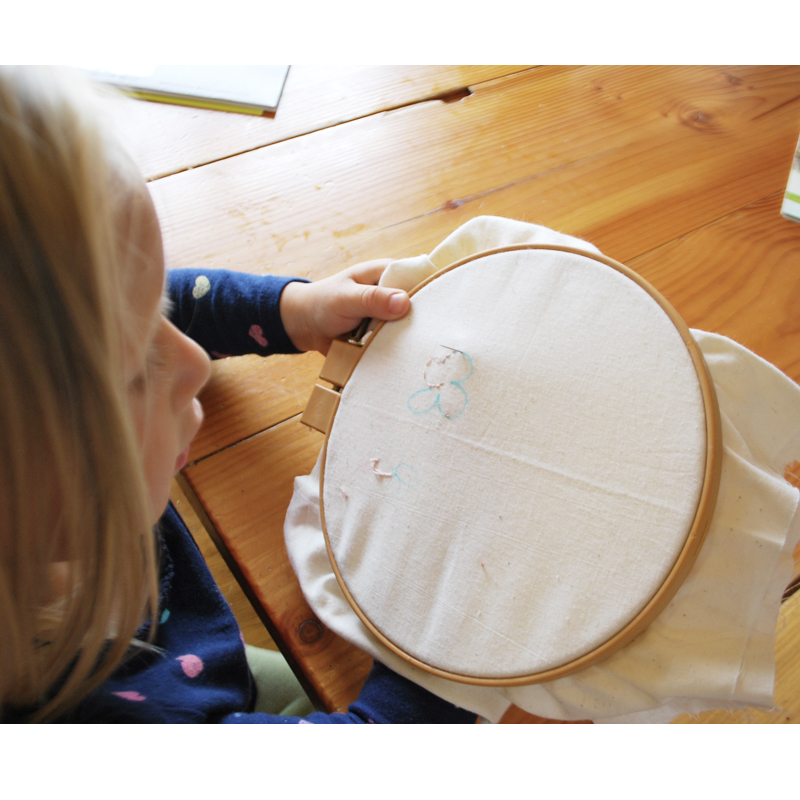 8 Hand Embroidery Stitches to Teach Your Girls - We started early teaching our girls how to stitch basic shapes. Your girls will love creating!