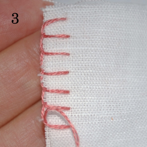 The buttonhole stitch is used in 