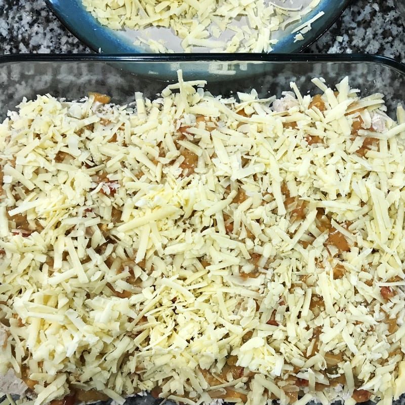 Cheese on Enchilada Casserole