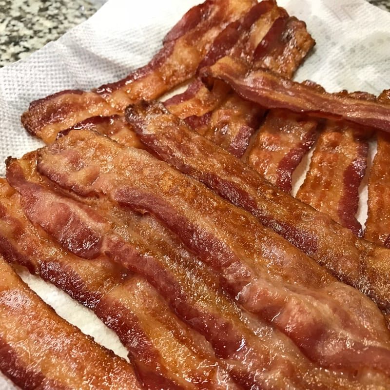 Bacon fried for dip