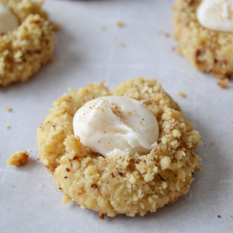 Eggnog Thumbprint Cookies