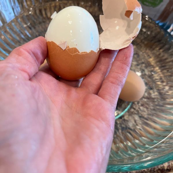 Shells peel off easily on pressure cooked eggs.